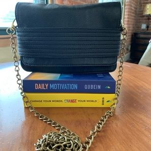 Black Crossbody with Gold Chain Strap